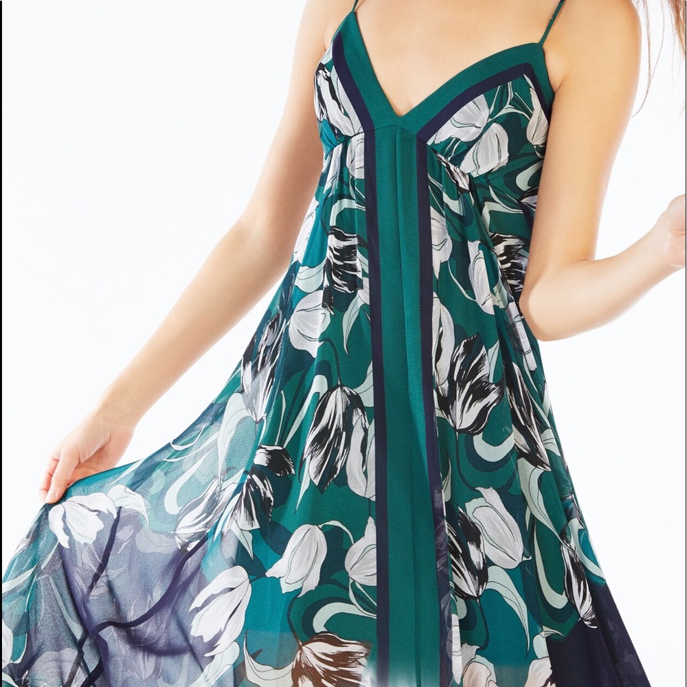 BCBG Isabela Emerald Print Dress - 75% off MSRP